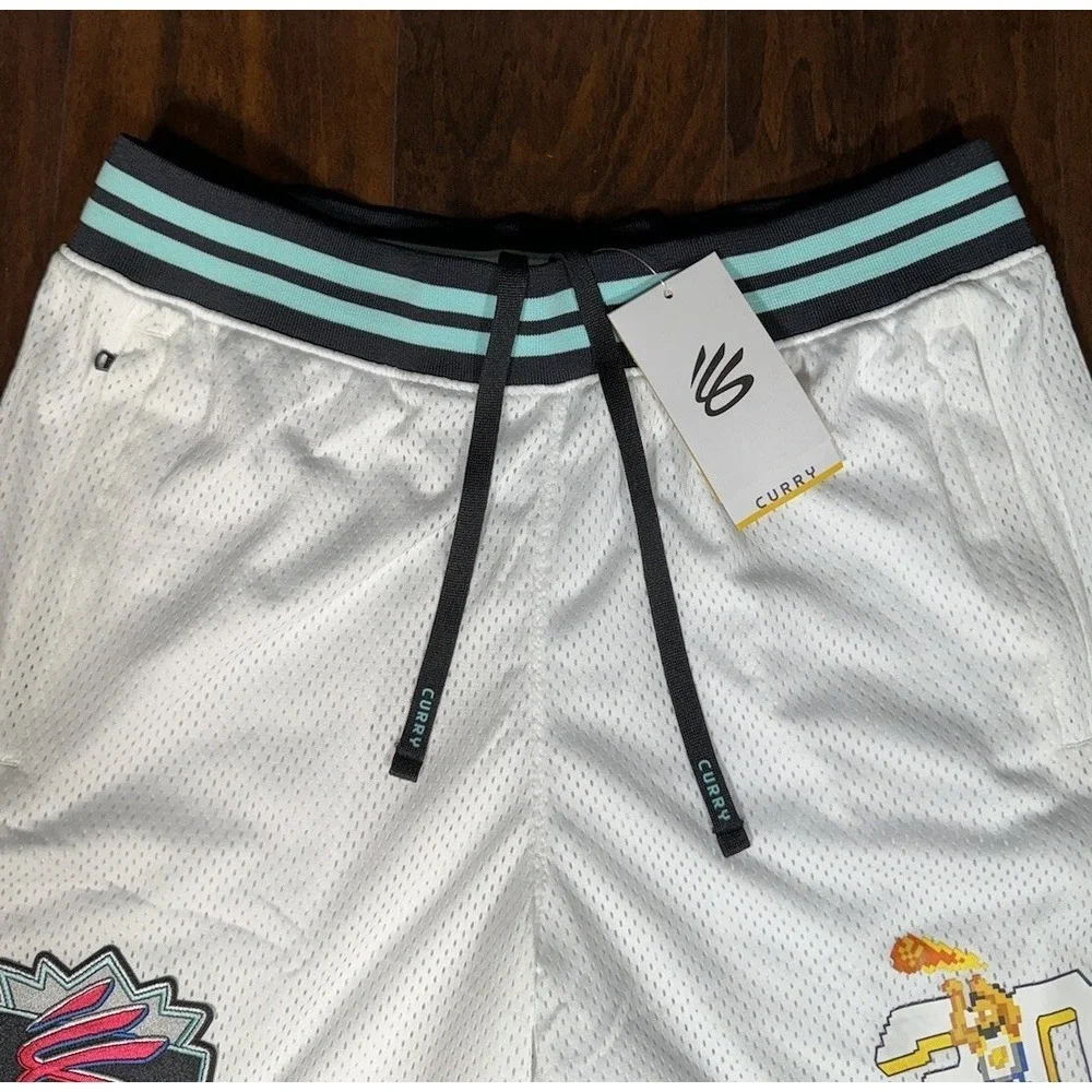 UNDER ARMOUR x Steph Curry NBA Jam Basketball Shorts White Mens Sz 2XL *NEW* $90